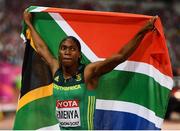 13 August 2017; Caster Semenya of South Africa after winning the final of the Women's 800m event during day ten of the 16th IAAF World Athletics Championships at the London Stadium in London, England. Photo by Stephen McCarthy/Sportsfile