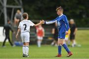 13 August 2017; Players shake hands after the game between Belvedere FC and Crumlin United during the Volkswagen Junior Masters event - Day 2 in the AUL Complex Dublin. Now in its fourth year, the tournament has grown into one of the most prestigious under age soccer tournaments in Ireland with the wining club receiving €2,500 from Volkswagen. Photo by Eóin Noonan/Sportsfile