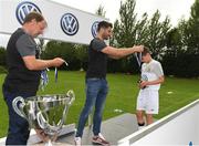 13 August 2017; Bernard Brogan presenting winners medals to Belvedere FC players after the Volkswagen Junior Masters event - Day 2 in the AUL Complex Dublin. Now in its fourth year, the tournament has grown into one of the most prestigious under age soccer tournaments in Ireland with the wining club receiving €2,500 from Volkswagen. Photo by Eóin Noonan/Sportsfile
