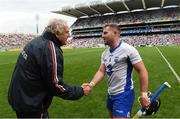 13 August 2017; Noel Connors of Waterford is congratulated by Dr Con Murphy after the GAA Hurling All-Ireland Senior Championship Semi-Final match between Cork and Waterford at Croke Park in Dublin. Photo by Ray McManus/Sportsfile