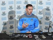 15 August 2017; Philly McMahon of Dublin speaking during press conference at the Gibson Hotel in Dublin. Photo by Sam Barnes/Sportsfile