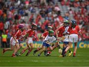 13 August 2017; INTO Cumann na mBunscol GAA Respect Exhibition Go Games at half time during the GAA Hurling All-Ireland Senior Championship Semi-Final match between Cork and Waterford at Croke Park in Dublin. Photo by Ray McManus/Sportsfile