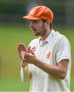 15 August 2017; Quirjin Gunning of Netherlands offers encouragement to his team during the ICC Intercontinental Cup match between Ireland and Netherlands at Malahide in Co Dublin. Photo by David Fitzgerald/Sportsfile