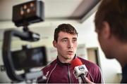 15 August 2017; Conor Cooney of Galway during a press conference at the Loughrea Hotel & Spa in Loughrea, Co Galway. Photo by David Maher/Sportsfile