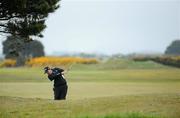 10 May 2012; European Tour Professional Shane Lowry plays his second from the14th fairway during the practice day of the Irish Amateur Open Golf Championship 2012. Royal Dublin Golf Club, Dublin. Picture credit: Matt Browne / SPORTSFILE
