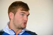 11 May 2012; Mayo's Aidan O'Shea speaking to the media during a Mayo GAA Open Day 2012. Elverys MacHale Park, Castlebar, Co. Mayo. Picture credit: Barry Cregg / SPORTSFILE