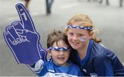 13 August 2017; Waterford supporters Lúca Brennan, left, and Orla Brennan, from Abbeyside, Dungarvan,  before the GAA Hurling All-Ireland Senior Championship Semi-Final match between Cork and Waterford at Croke Park in Dublin. Photo by Piaras Ó Mídheach/Sportsfile