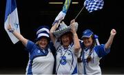 13 August 2017; Waterford supporters, from left, Aoife, Bridget, and Shelly Phelan, from Waterford City, before the GAA Hurling All-Ireland Senior Championship Semi-Final match between Cork and Waterford at Croke Park in Dublin. Photo by Piaras Ó Mídheach/Sportsfile