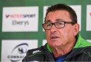 15 August 2017; Connacht head coach Kieran Keane during a press conference at the Sportsground in Galway. Photo by Eóin Noonan/Sportsfile