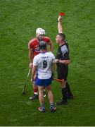13 August 2017; Patrick Horgan of Cork and Conor Gleeson of Waterford receive a red card from referee James Owens during the GAA Hurling All-Ireland Senior Championship Semi-Final match between Cork and Waterford at Croke Park in Dublin. Photo by Daire Brennan/Sportsfile
