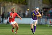 15 August 2017; TJ Reid, Kilkenny hurler, representing Jim Bolger's Stars, in action against Lee Chin, Wexford hurler, representing Davy Russell's Best, during the sixth annual Hurling for Cancer Research game, a celebrity hurling match in aid of the Irish Cancer Society in St Conleth’s Park, Newbridge. The event, organised by legendary racehorse trainer Jim Bolger and National Hunt jockey Davy Russell, has raised €540,000 to date to fund the Irish Cancer Society’s innovative cancer research projects. St. Conleth’s Park, Newbridge, Co Kildare. Photo by Piaras Ó Mídheach/Sportsfile
