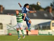 15 August 2017; Bastien Hery of Limerick in action against Ryan Connolly of Shamrock Rovers during the SSE Airtricity League Premier Division match between Limerick FC and Shamrock Rovers at Market's Field in Limerick. Photo by Diarmuid Greene/Sportsfile
