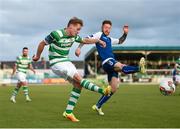 15 August 2017; Simon Madden of Shamrock Rovers in action against Lee-J Lynch of Limerick during the SSE Airtricity League Premier Division match between Limerick FC and Shamrock Rovers at Market's Field in Limerick. Photo by Diarmuid Greene/Sportsfile