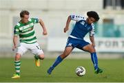 15 August 2017; Bastien Hery of Limerick in action against Simon Madden of Shamrock Rovers during the SSE Airtricity League Premier Division match between Limerick FC and Shamrock Rovers at Market's Field in Limerick. Photo by Diarmuid Greene/Sportsfile