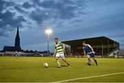 15 August 2017; James Doona of Shamrock Rovers in action against David O’Connor of Limerick during the SSE Airtricity League Premier Division match between Limerick FC and Shamrock Rovers at Market's Field in Limerick. Photo by Diarmuid Greene/Sportsfile