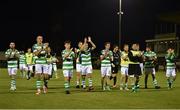 15 August 2017; Shamrock Rovers players applaud Shamrock Rovers supporters after the SSE Airtricity League Premier Division match between Limerick FC and Shamrock Rovers at Market's Field in Limerick. Photo by Diarmuid Greene/Sportsfile