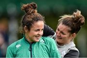 16 August 2017; Larissa Muldoon, left and Anna Caplice of Ireland during the Ireland Women's Rugby Captains Run at UCD in Dublin. Photo by David Maher/Sportsfile