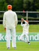 17 August 2017; Fred Klaasen of Netherlands, right, catches out Ed Joyce of Ireland during the ICC Intercontinental Cup match between Ireland and Netherlands at Malahide in Co Dublin. Photo by Sam Barnes/Sportsfile