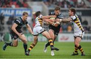 17 August 2017; Stuart McCloskey of Ulster is tackled by Craig Hampson and Danny Cipriani of Wasps during a Pre-Season Friendly match between Ulster and Wasps at Kingspan Stadium in Belfast. Photo by Oliver McVeigh/Sportsfile