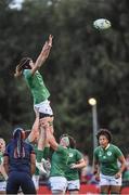 17 August 2017; Marie Louise Reilly of Ireland takes the ball in the lineout against France during the 2017 Women's Rugby World Cup Pool C match between France and Ireland at the UCD Bowl in Belfield, Dublin. Photo by Matt Browne/Sportsfile