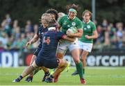 17 August 2017; Lindsay Peat of Ireland is tackled by Annaelle Deshaye of France during the 2017 Women's Rugby World Cup Pool C match between France and Ireland at the UCD Bowl in Belfield, Dublin. Photo by Matt Browne/Sportsfile