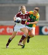 12 May 2012; Laura Walsh, Westmeath, in action against Sharon Kerrigan, Leitrim. Bord Gáis Energy Ladies National Football League, Division 3 Final, Westmeath v Leitrim, Parnell Park, Dublin. Photo by Sportsfile