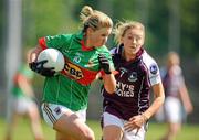 12 May 2012; Fiona McHale, Mayo, in action against Sinead Burke, Galway. Bord Gáis Energy Ladies National Football League, Division 2 Final, Galway v Mayo, Parnell Park, Dublin. Picture credit: Brendan Moran / SPORTSFILE