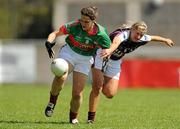 12 May 2012; Martha Carter, Mayo, in action against Aoibheann Daly, Galway. Bord Gáis Energy Ladies National Football League, Division 2 Final, Galway v Mayo, Parnell Park, Dublin. Picture credit: Brendan Moran / SPORTSFILE
