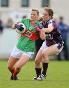 12 May 2012; Fiona McHale, Mayo, in action against Lisa Leonard, Galway. Bord Gáis Energy Ladies National Football League, Division 2 Final, Galway v Mayo, Parnell Park, Dublin. Picture credit: Brendan Moran / SPORTSFILE