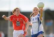 12 May 2012; Caoimhe Mohan, Monaghan, in action against Ann Marie Walsh, Cork. Bord Gáis Energy Ladies National Football League, Division 1 Final, Cork v Monaghan, Parnell Park, Dublin. Photo by Sportsfile