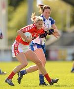 12 May 2012; Juliet Murphy, Cork, in action against Amanda Casey, Monaghan. Bord Gáis Energy Ladies National Football League, Division 1 Final, Cork v Monaghan, Parnell Park, Dublin. Photo by Sportsfile