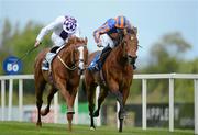 13 May 2012; Light Heavy, left, with Kevin Manning up, on their way to winning the Derrinstown Stud Derby Trial Stakes ahead of Tower Rock, right, with Seamus Heffernan up. Leopardstown Racecourse, Leopardstown, Co. Dublin. Picture credit: Barry Cregg / SPORTSFILE