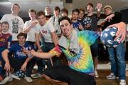 13 May 2012; Daniel Dennehy, from Portmarnock, Dublin, with competitors and judges after winning the Red Bull Street Style World Final Qualifier. As the winner Daniel goes on to compete in the World Final in Sicilly, Italy, in September where over 70 countries will be represented. Grafton Lounge, Dublin. Picture credit: Brian Lawless / SPORTSFILE