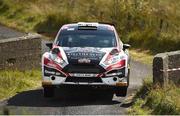 18 August 2017: Stephen Wright of Ireland and Arthur Kierans of Ireland, Ford Fiesta R5, in action during SS3 Round 5 of the Irish Tarmac Rally Championships in the 2017 John Mulholland Motors Ulster Rally at Butterlope in Plumbridge, Co Tyrone. Photo by Philip Fitzpatrick/Sportsfile