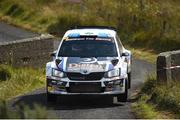 18 August 2017: Joseph McGonigle of Ireland and Ciaran Geaney of Ireland, Skoda Fabia R5, in action during SS3 Round 5 of the Irish Tarmac Rally Championships in the 2017 John Mulholland Motors Ulster Rally at Butterlope in Plumbridge, Co Tyrone. Photo by Philip Fitzpatrick/Sportsfile