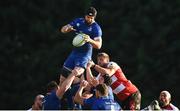 18 August 2017; Scott Fardy of Leinster wins possession in a lineout during the Bank of Ireland Pre-season Friendly match between Leinster and Gloucester at St Mary's RFC in Dublin. Photo by David Fitzgerald/Sportsfile