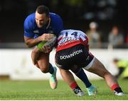 18 August 2017; Dave Kearney of Leinster is tackled by Charlie Sharples of Gloucester during the Bank of Ireland Pre-season Friendly match between Leinster and Gloucester at St Mary's RFC in Dublin. Photo by Matt Browne/Sportsfile