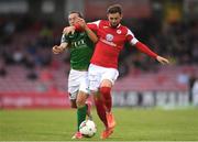 18 August 2017; Kyle McFadden of Sligo Rovers in action against Karl Sheppard of Cork City during the SSE Airtricity League Premier Division match between Cork City and Sligo Rovers at Turners Cross, in Cork. Photo by Eóin Noonan/Sportsfile