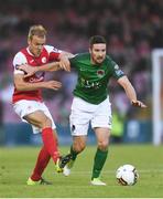 18 August 2017; Gearóid Morrissey of Cork City in action against Craig Roddan of Sligo Rovers  during the SSE Airtricity League Premier Division match between Cork City and Sligo Rovers at Turners Cross, in Cork. Photo by Eóin Noonan/Sportsfile
