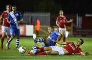 18 August 2017, Graham Kelly of St Patrick's Athletic in action against Ethan Boyle of Finn Harps during the SSE Airtricity League Premier Division match between St Patrick's Athletic and Finn Harps at Richmond Park in Dublin. Photo by David Maher/Sportsfile