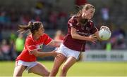 19 August 2017; Aine McDonagh of Galway in action against Ciara O'Sullivan of Cork during the TG4 Ladies Football All-Ireland Senior Championship Quarter-Final match between Cork and Galway at Cusack Park in Westmeath. Photo by Matt Browne/Sportsfile