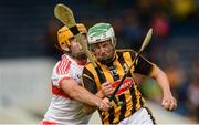 19 August 2017; Shane Walsh of Kilkenny in action against Paddy Turner of Derry during the Bord Gáis Energy GAA Hurling All-Ireland U21 Championship Semi-Final match between Kilkenny and Derry at Semple Stadium in Tipperary. Photo by Piaras Ó Mídheach/Sportsfile