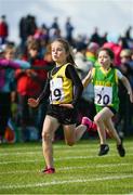 19 August 2017; Emma Hogan of Dicksboro, Co Kilkenny, competing in the Girls U8 and O6 60m event during day 1 of the Aldi Community Games August Festival 2017 at the National Sports Campus in Dublin. Photo by Sam Barnes/Sportsfile