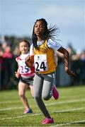 19 August 2017; Samantha Olabiyi of Ennis St Johns, Co Clare, competing in the Girls U8 and O6 60m event during day 1 of the Aldi Community Games August Festival 2017 at the National Sports Campus in Dublin. Photo by Sam Barnes/Sportsfile