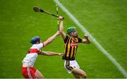 19 August 2017; Alan Murphy of Kilkenny in action against Ciarán Steele of Derry during the Bord Gáis Energy GAA Hurling All-Ireland U21 Championship Semi-Final match between Kilkenny and Derry at Semple Stadium in Tipperary. Photo by Daire Brennan/Sportsfile
