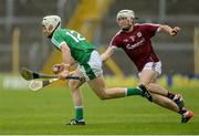 19 August 2017; Cian Lynch of Limerick in action against Dan Nevin of Galway during the Bord Gáis Energy GAA Hurling All-Ireland U21 Championship Semi-Final match between Galway and Limerick at Semple Stadium in Tipperary. Photo by Piaras Ó Mídheach/Sportsfile