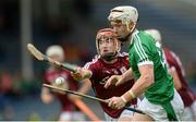 19 August 2017; Cian Lynch of Limerick in action against Jack Grealish of Galway during the Bord Gáis Energy GAA Hurling All-Ireland U21 Championship Semi-Final match between Galway and Limerick at Semple Stadium in Tipperary. Photo by Piaras Ó Mídheach/Sportsfile