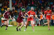 19 August 2017; Ashling Thompson of Cork in action against Ann Marie Starr of Galway during the All-Ireland Senior Camogie Championship Semi-Final between Cork and Galway at the Gaelic Grounds in Limerick. Photo by Diarmuid Greene/Sportsfile