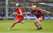 19 August 2017; Ashling Thompson of Cork in action against Siobhan McGrath of Galway during the All-Ireland Senior Camogie Championship Semi-Final between Cork and Galway at the Gaelic Grounds in Limerick. Photo by Diarmuid Greene/Sportsfile