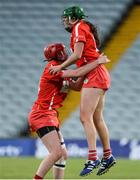 19 August 2017; Hannah Looney, right, and Niamh McCarthy of Cork celebrate at the final whistle after the All-Ireland Senior Camogie Championship Semi-Final between Cork and Galway at the Gaelic Grounds in Limerick. Photo by Diarmuid Greene/Sportsfile